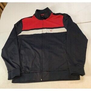 Men's Travis Mathew Zip Up Golf Jacket Size Large Red/Black Nylon/Spandex